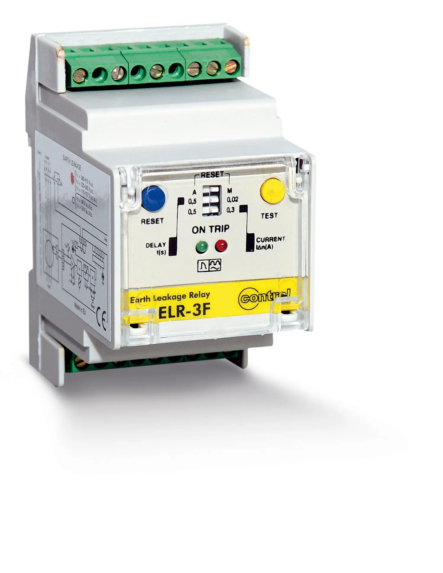 Leakage current relay ELR-3F, 0.3-0.5A / 0.02-0.5s
