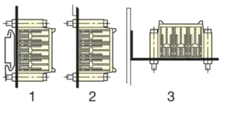 AUXIGAINE protection enclosure mounting bracket for symmetrical DIN rail mounting
