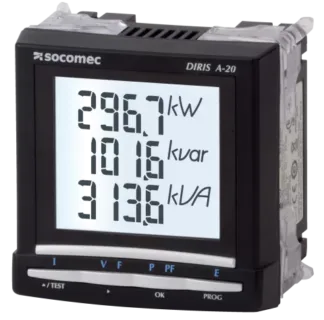 Multifunktsionaalne mõõteseade DIRIS A-20, 110–400 V AC / 120–350 V DC