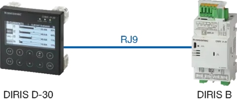 LoRaWAN-seire RJ9-kaabel DIRIS D-30 kuvarile, pikkus 1,5 m