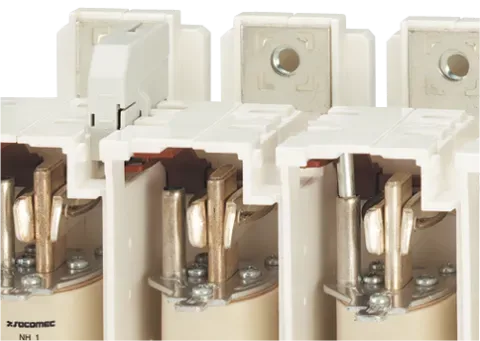 Fuse operation indicator with 1 NO/NC auxiliary contact for FUSERBLOC 2 × 400 A