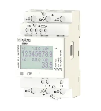 DIN rail meter  IE38MS (MID, IR, 2xS0, 2T, 80 A, 3-PM)
