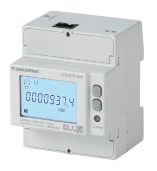 DIN rail meter COUNTIS E48 5A, 3x230/400V, MID, Modbus TCP