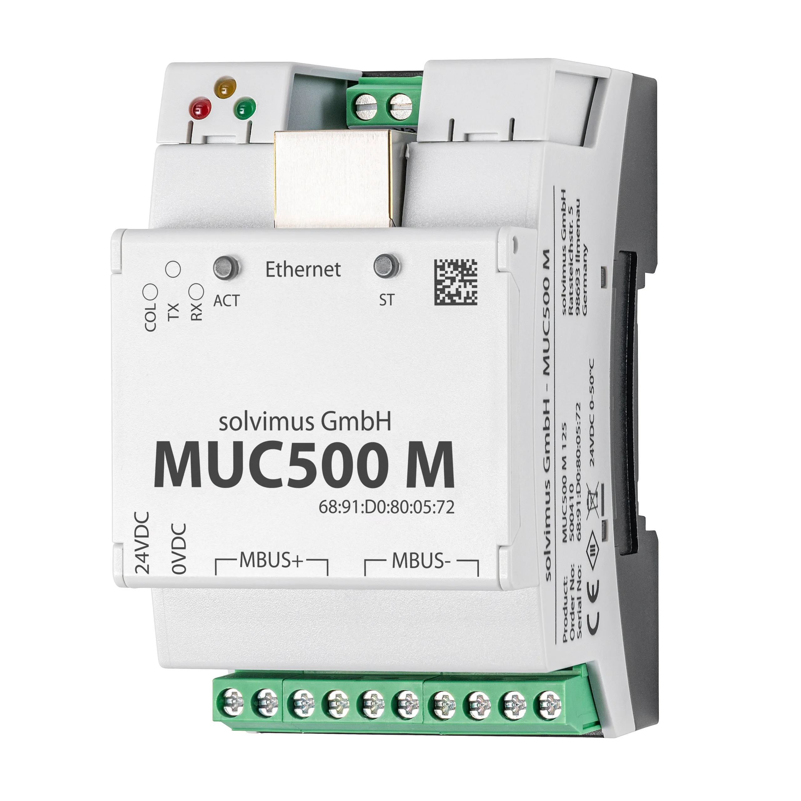 MUC500 M 125 m-bus andmelogger, 125 arvesti, RJ45, 24Vdc